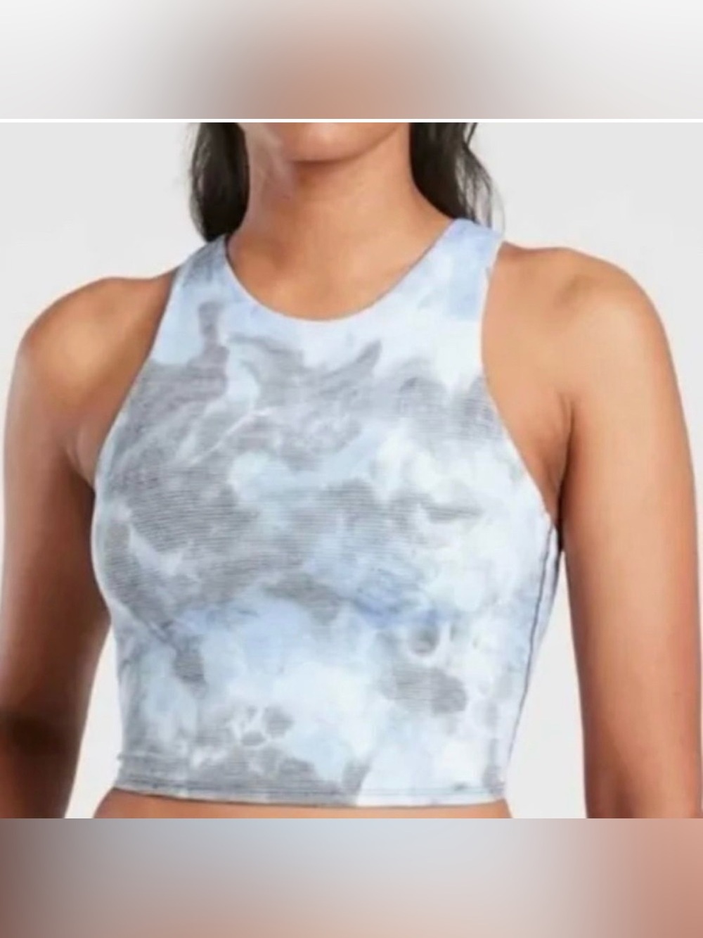 Athleta conscious textured crop A-C top L workout yoga activewear